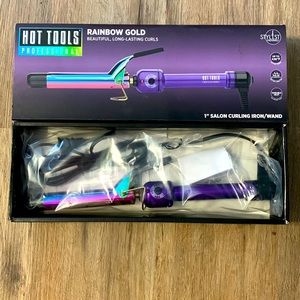 Hot Tools, professional, rainbow gold, 1 inch salon curling iron.  New in box.